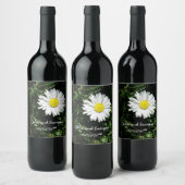 パーソナライズされた結婚デイジー ワインラベル (ボトル)