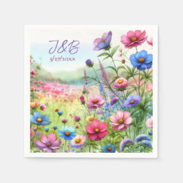 パーソナライズされた結婚パーソナライズされた スタンダードカクテルナプキン