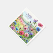 パーソナライズされた結婚パーソナライズされた スタンダードカクテルナプキン (角)