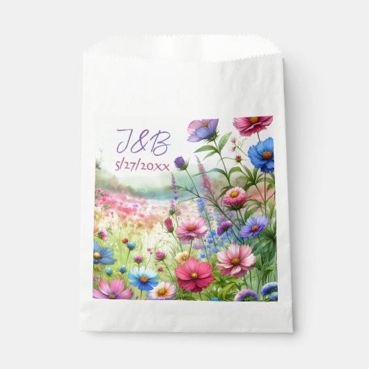 パーソナライズされた結婚パーソナライズされた フェイバーバッグ (正面)