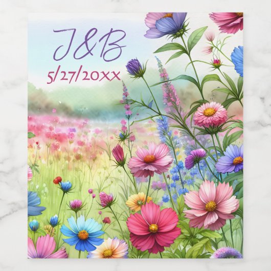 パーソナライズされた結婚パーソナライズされた ワインラベル (シングルラベル)