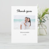 パーソナライズされた結婚フラットサンキューカード サンキューカード (スタンド正面)