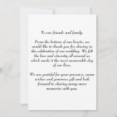 パーソナライズされた結婚フラットサンキューカード サンキューカード (裏面)