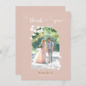 パーソナライズされた結婚フラットサンキューカード サンキューカード (正面/裏面)