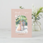 パーソナライズされた結婚フラットサンキューカード サンキューカード (スタンド正面)