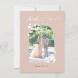 パーソナライズされた結婚フラットサンキューカード サンキューカード