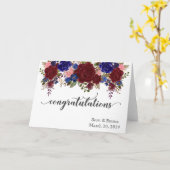 パーソナライズされた結婚フローラ カード (黄色い花)