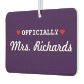 パーソナライズされた結婚ブライダル カーエアーフレッシュナー (左)