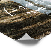 パーソナライズされた結婚ポートレートモダン書 ポスター (角)