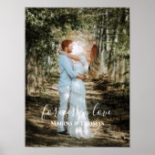 パーソナライズされた結婚ポートレートモダン書 ポスター (正面)