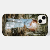 パーソナライズされた結婚ポートレートモダン書 Case-Mate iPhoneケース (裏面 (横))