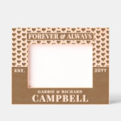 パーソナライズされた結婚モダン夫婦と記念日 レーザー彫刻フレーム (正面)