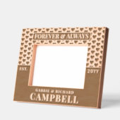 パーソナライズされた結婚モダン夫婦と記念日 レーザー彫刻フレーム (左)