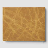 パーソナライズされた結婚モノグラムフェイクレザーラクダ ゲストブック (裏面)