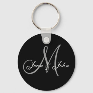 パーソナライズされた結婚モノグラムKeychain キーホルダー