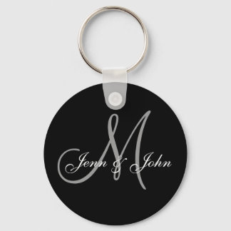 パーソナライズされた結婚モノグラムKeychain キーホルダー