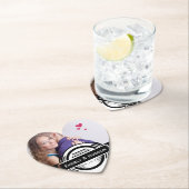 パーソナライズされた結婚ラベルモダン ペーパーコースター (インサイチュ)