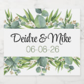 パーソナライズされた結婚ワインボトル スパークリングワインラベル (シングルラベル)