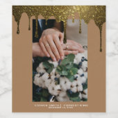 パーソナライズされた結婚ワインラベルカスタムボトル ワインラベル (シングルラベル)