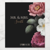 パーソナライズされた結婚ワインラベル ワインラベル (シングルラベル)