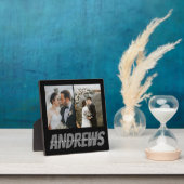 パーソナライズされた結婚写真コラージュエレガント額 フォトプラーク (インサイチュ)