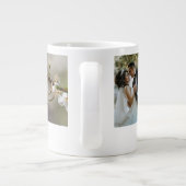 パーソナライズされた結婚写真コラージュ ジャンボコーヒーマグカップ (裏面)