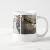 パーソナライズされた結婚写真コラージュ ジャンボコーヒーマグカップ (右)