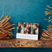 パーソナライズされた結婚写真コラージュ フォトプラーク (側面)