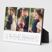 パーソナライズされた結婚写真コラージュ フォトプラーク (側面)