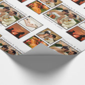 パーソナライズされた結婚写真コラージュ ラッピングペーパー (角)