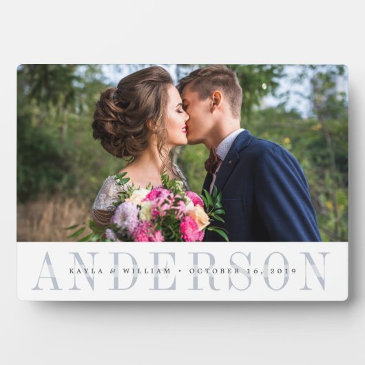 パーソナライズされた結婚写真 フォトプラーク (正面)