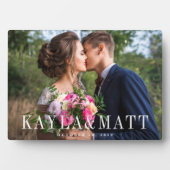 パーソナライズされた結婚写真 フォトプラーク (正面)