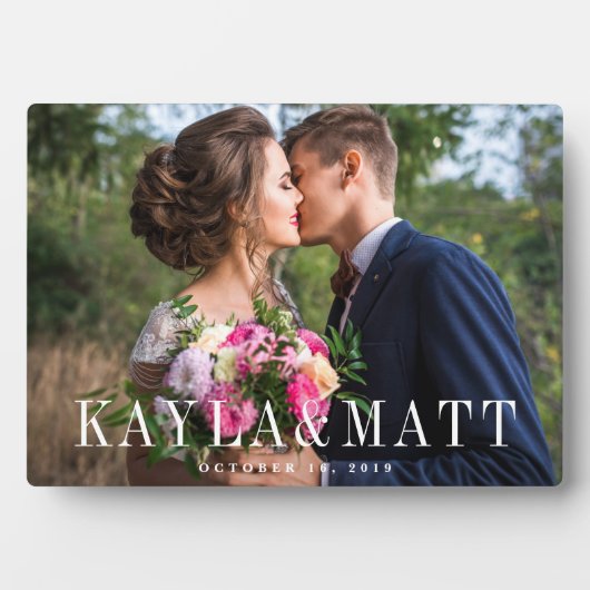 パーソナライズされた結婚写真 フォトプラーク (正面)