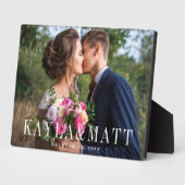 パーソナライズされた結婚写真 フォトプラーク (側面)