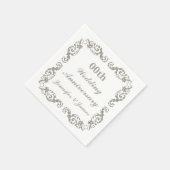 パーソナライズされた結婚周年記念ナプキン スタンダードカクテルナプキン (角)