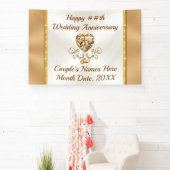 パーソナライズされた結婚周年記念バナー 横断幕 (インサイチュ)