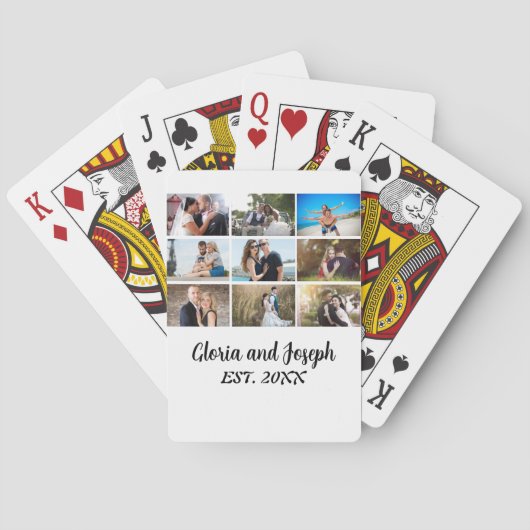 パーソナライズされた結婚周年記念写真集 トランプ (裏面)