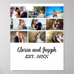 パーソナライズされた結婚周年記念写真集 ポスター
