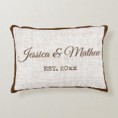 パーソナライズされた結婚周年記念品 アクセントクッション (正面)