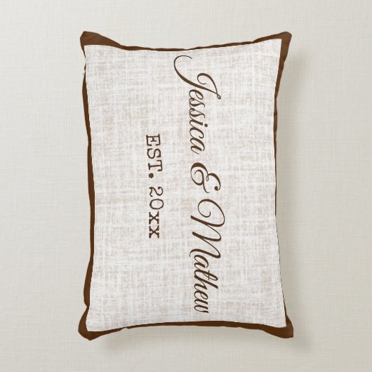 パーソナライズされた結婚周年記念品 アクセントクッション (正面(垂直))