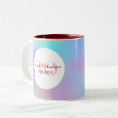 パーソナライズされた結婚周年記念品 ツートーンマグカップ (正面左)