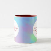 パーソナライズされた結婚周年記念品 ツートーンマグカップ (中央)