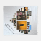 パーソナライズされた結婚周年記念品 フリースブランケット (正面(横))