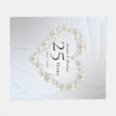 パーソナライズされた結婚周年記念品 フリースブランケット (正面(横))