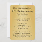 パーソナライズされた結婚周年記念招待状 招待状 (裏面)