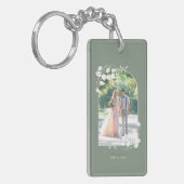 パーソナライズされた結婚周年記念 キーホルダー (正面左)