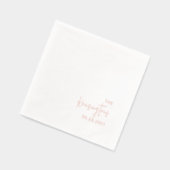 パーソナライズされた結婚夫婦の名字 箔ナプキン (左)