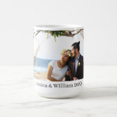 パーソナライズされた結婚夫婦 コーヒーマグカップ (中央)