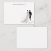 パーソナライズされた結婚夫婦 ノートカード (正面/裏面)