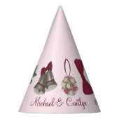 パーソナライズされた結婚婚約ブライダルシャワー パーティーハット (左)